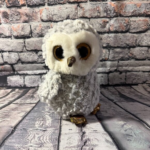 TY Beanie Boos - OWLETTE the OWL (Glitter Eyes) (Medium 9 inch) - 2017 - Retired - Picture 2 of 13